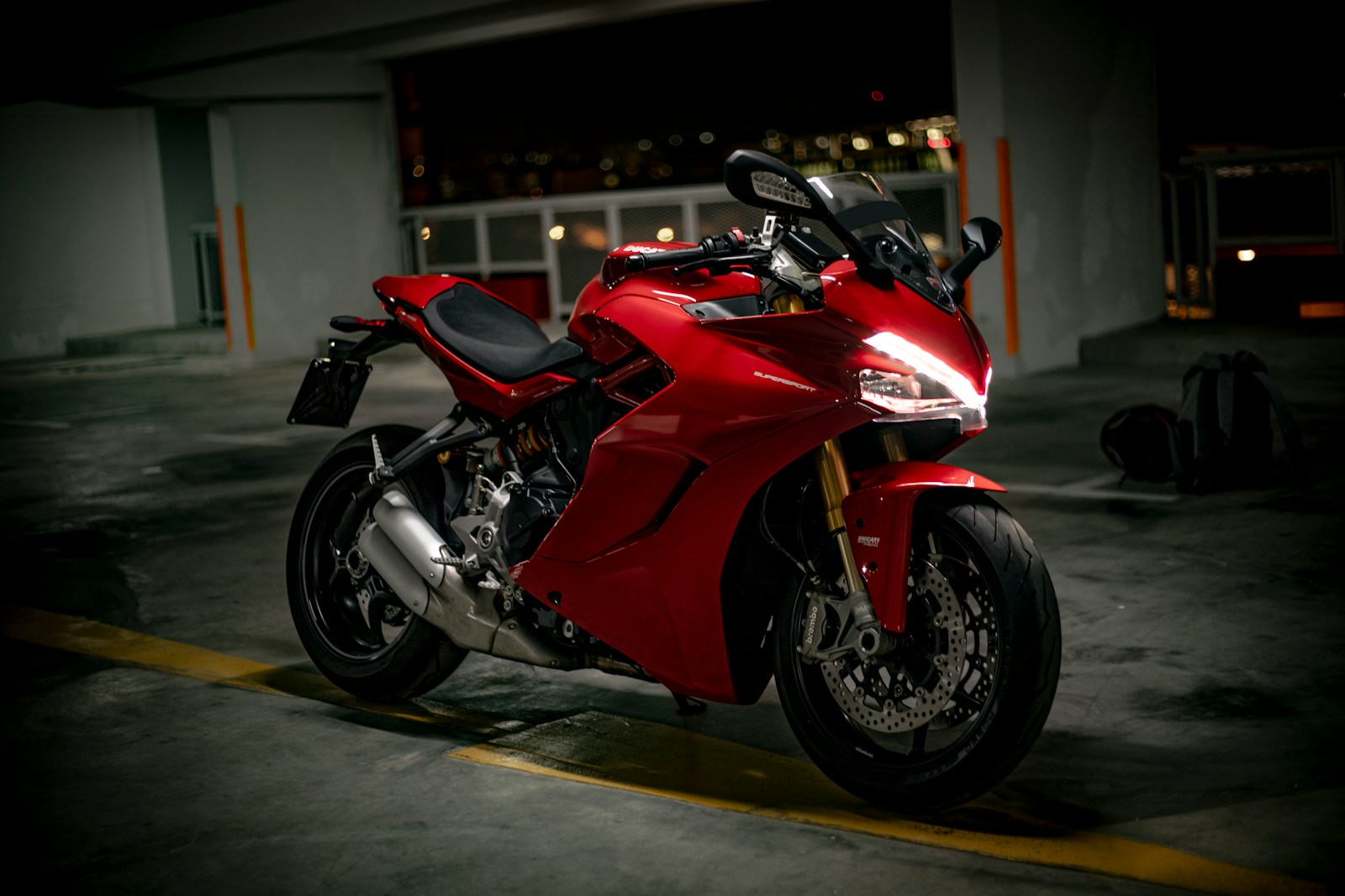 red and black sports bike, motorcycle
